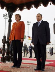 Algeria's President Abdelaziz Bouteflika and German Chancellor Angela Merkel