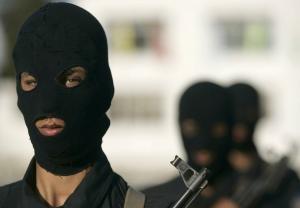 A newly graduated policeman takes part in a ceremony