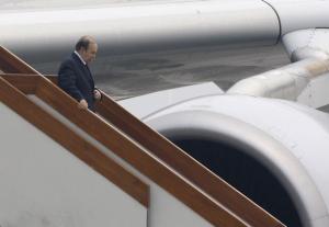 Algeria's President Abdelaziz Bouteflika arrives at Beijing airport on