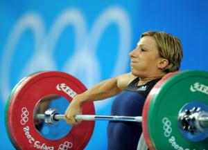 Leila Francoise Lassouani of Algeria competes in the women's