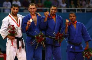 BEIJING - AUGUST 13: Silver medalist Amar Benikhlef of