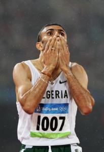 BEIJING - AUGUST 21:  Nabil Madi of Algeria