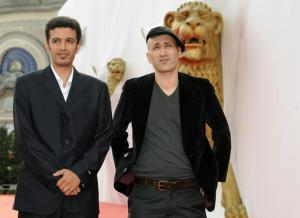 Algeria's director Tariq Teguia poses with Algeria's actor Fethi