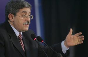 Algeria's Prime Minister Ahmed Ouyahia speaks during a news