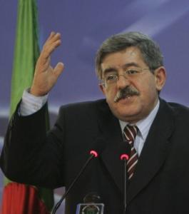 Algeria's Prime Minister Ahmed Ouyahia speaks during a news