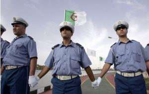 Police stand guard as Algeria's President Abdelaziz Bouteflika inaugurates