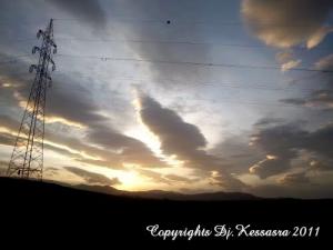 Coucher de soleil sur la commune de l'Emir-Abdelkader