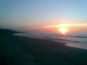 Coucher de Soleil sur une plage de Jijel