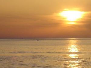 Coucher de Soleil sur une plage de Jijel