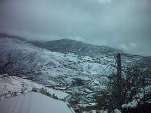 La neige recouvrant les montagnes de Jijel