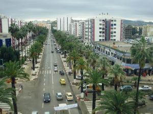 Photo prise depuis le téléphérique traversant le centre ville de Skikda