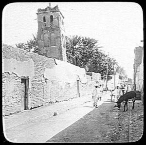 صورة قديمة للمسجد العتيق لمدينة بسكرة