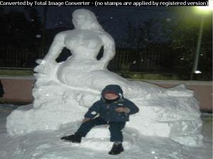 sculptures sur neige