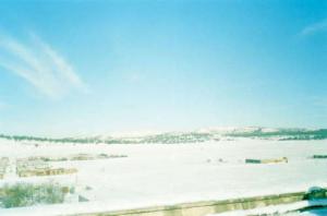 Telagh vu de l'Hopital -après un temps neigeux -