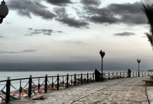 Crépuscule sur la côte de Annaba
