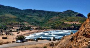 Vue sur la plage de Oued Bokrate