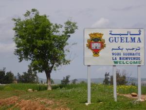 Panneau de Bienvenue à l'entrée de  Guelma