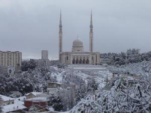 Neige sur la Mosquée de l'Emir Abdel Kader à Constantine