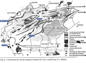 خريطة ولاية خنشلة في سنة 1850 (2)