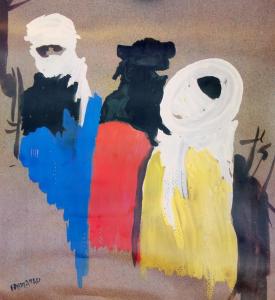 لوحة فنية من الفلكلور الصحراوي