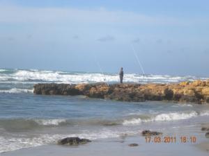Pêche amateur sur plage Salamandre (Wilaya de Mostaganem)