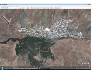 صورة فضائية لبلدية  عين كرمة