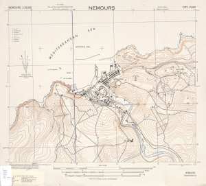 خريطة مدينة  الغزوات  في سنة 1942