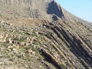 L'inclinaison des Strates sur les Montagnes de Msila