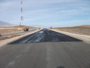 Goudronnage de la route nationale à Msila