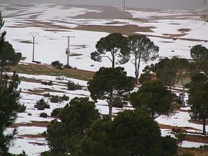 La neige recouvrant Djebel Messaad