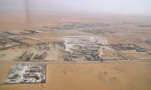 Vue aérienne de la base de vie  RED MED  (Wilaya de Ouargla)