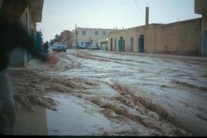 La ville de Touggourt sous la pluie