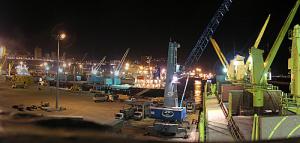 Vue Nocturne sur le Port d'Oran