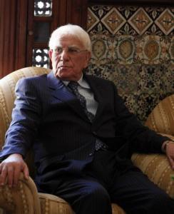 Algeria's former President Chadli Bendjedid attends a reception to