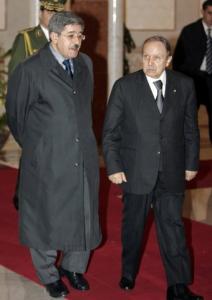Algeria's President Abdelaziz Bouteflika (R) and Prime Minister Ahmed