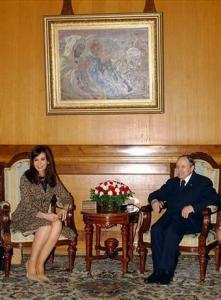 Algerian President Abdelaziz Bouteflika, right, and Argentine President Cristina