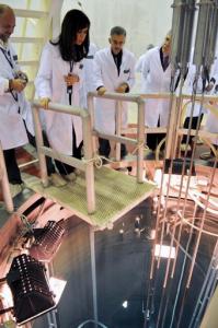 Argentinian President Cristina Fernandez de Kirchner (2nd L) visits