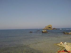 à côté de la plage Bleu