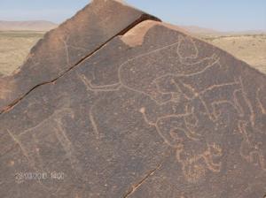 Gravures Rupestres à MAKTOUBA ('Wilaya d'El Bayadh)