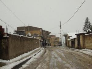 شوارع مدينة  المروج  تحت الثلوج 1