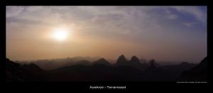 غروب الشمس على جبال  الأسكرم  بولاية  تمنراست