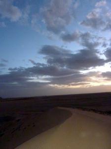 Coucher de soleil depuis la dune de Tanart (Wilaya de Illizi)