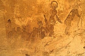 Gravure Rupestre datant de l'ère Néolithique dans la région de Jabbaren