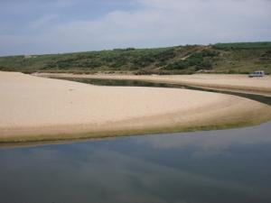 Jonction du lac de Kadous avec la mer