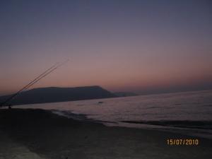 Plage El Malha.(El Kala).La nuit envahit  la plage