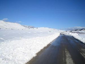 La route de Msara sous la neige