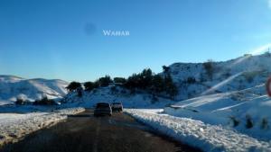 Autoroute Enneigée dans la périphérie de Ouled Driss