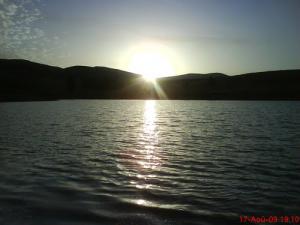 Coucher de soleil sur le barrage de Ain Defla