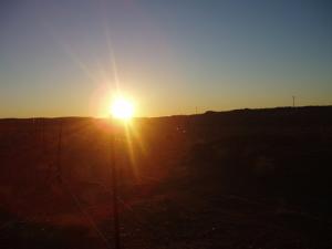 غروب الشمس على منطقة  نميرات