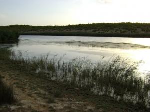 غروب الشمس على سد ولاية  سوق أهراس  1